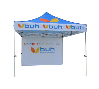 10' X 10' Tent w/ Full Color Canopy and Back Wall